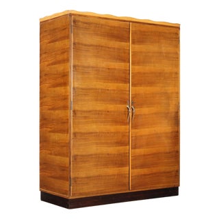 Wardrobe Cabinet in Wood, 1940s For Sale