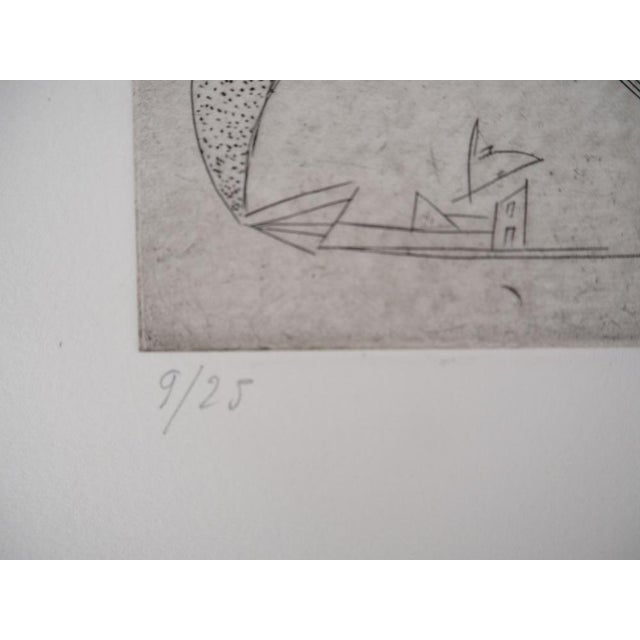Leopold SURVAGE (1879-1968) The fish Original engraving Signed with the monogram in the plate Signed with the stamp of the...