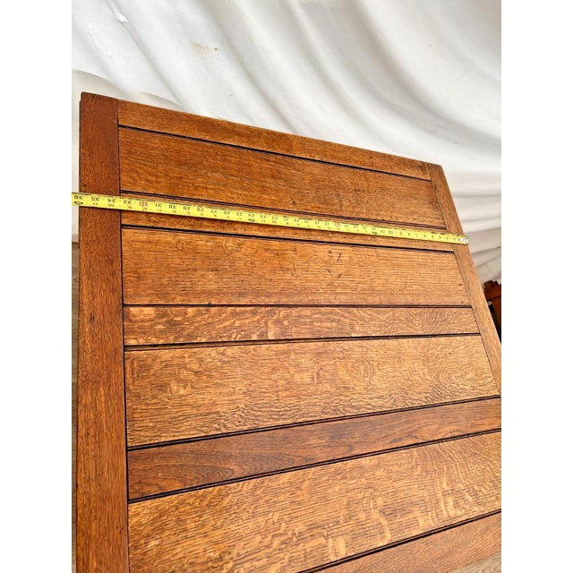 Antique Expanding Pub Kitchen Table Barley Twist Legs Quarter Sawn Tiger Oak For Sale - Image 11 of 14