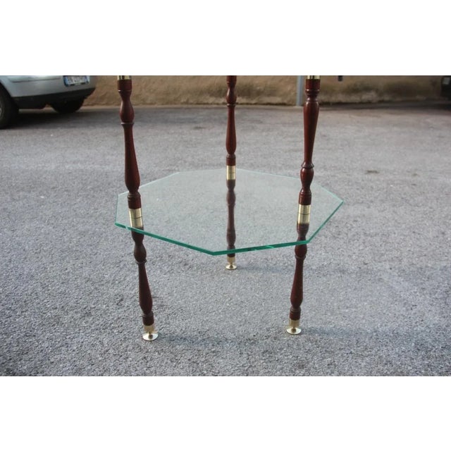 Mid-Century Glass & Brass Coffee Table, 1960s For Sale - Image 9 of 12