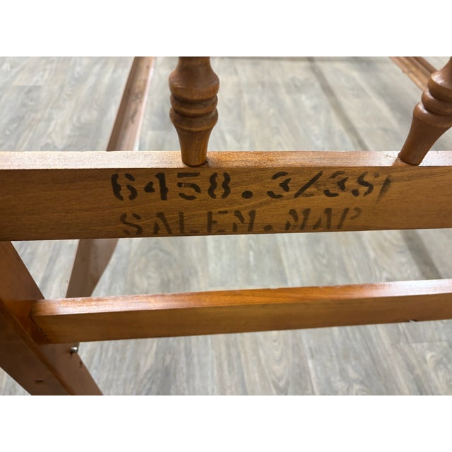 Brown Vintage Twin Size Maple Cannonball Spindle Bed For Sale - Image 8 of 10