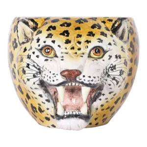 Vintage Italian Leopard Head Bowl