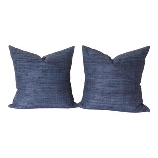 Pair of Sari Silk Throw Pillows With Down Insert For Sale