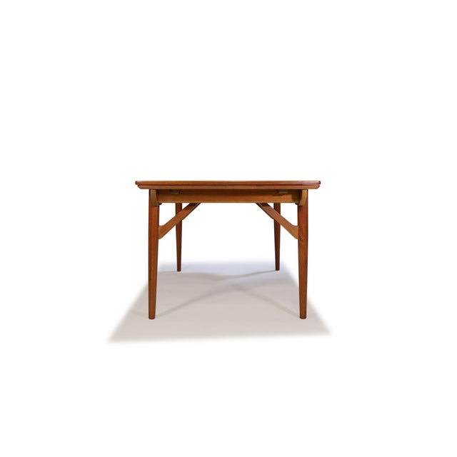 Wood Attributed to Harry Østergaard Danish Teak Draw-Leaf Extension Dining Table, Circa 1960 For Sale - Image 7 of 11