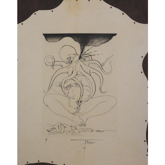 Pierre-Yves TRÉMOIS Maritime Ecstasy, 1971 Original engraving Signed in ink Numbered on 4 copies On lambskin mounted on...