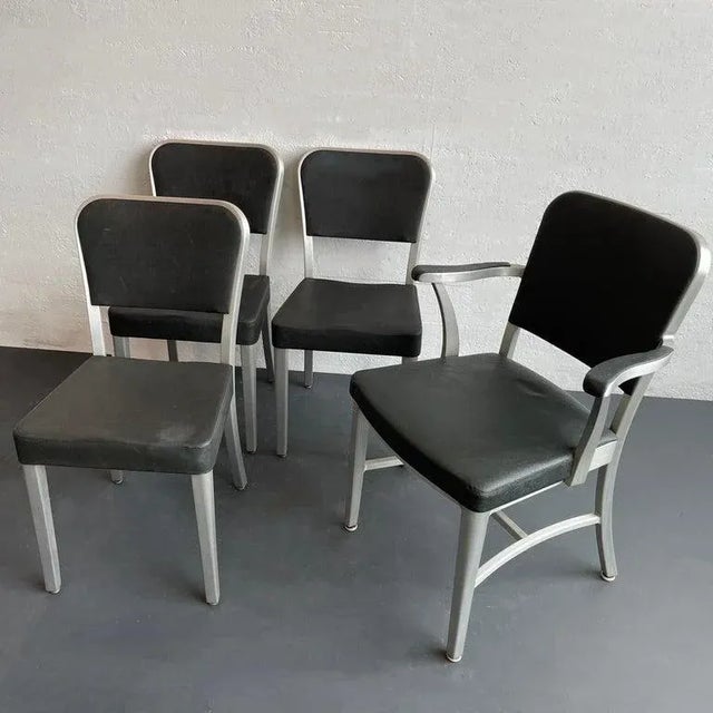 Black Mid 20th Century Mid-Century Modern Aluminum Dining Chairs in the Style of Goodform – Set of 4 For Sale - Image 8 of 8