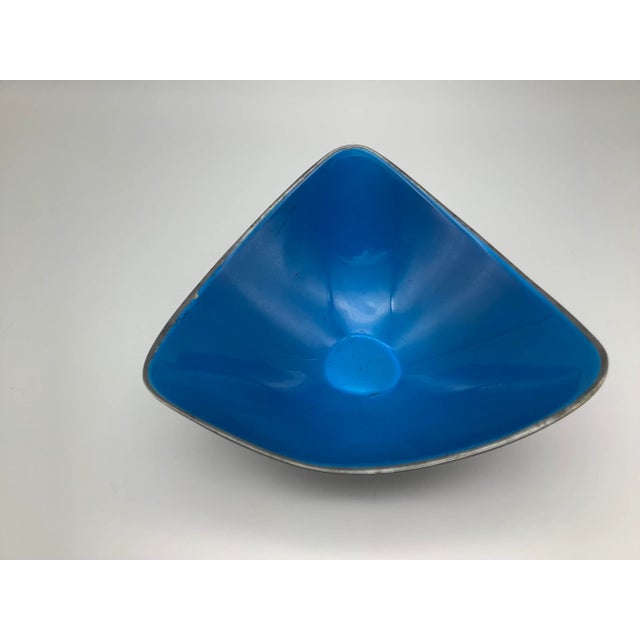 Vintage Mid 20th Century Reed & Barton Silver Plated and Enamel Bowl For Sale - Image 13 of 13