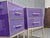 Bedside Tables in Violet Glass by Justfurnituress, Set of 2 For Sale - Image 4 of 9