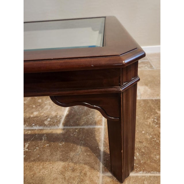 Drexel Drexel Heritage Chippendale 'Carleton Cherry' Coffee Table - (4 Piece Set Available) 1990 For Sale - Image 4 of 7