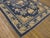 Early 19th Century 1800s Blue Navy Medallion Foo Dog Antique Chinese Ningxia Rug 4'10" X 6'9" Handknotted Wool Carpet For Sale - Image 5 of 5