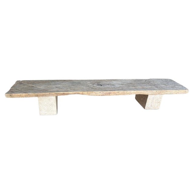 Andrianna Shamaris Ancient Teak Wood Bench or Coffee Table For Sale - Image 15 of 18