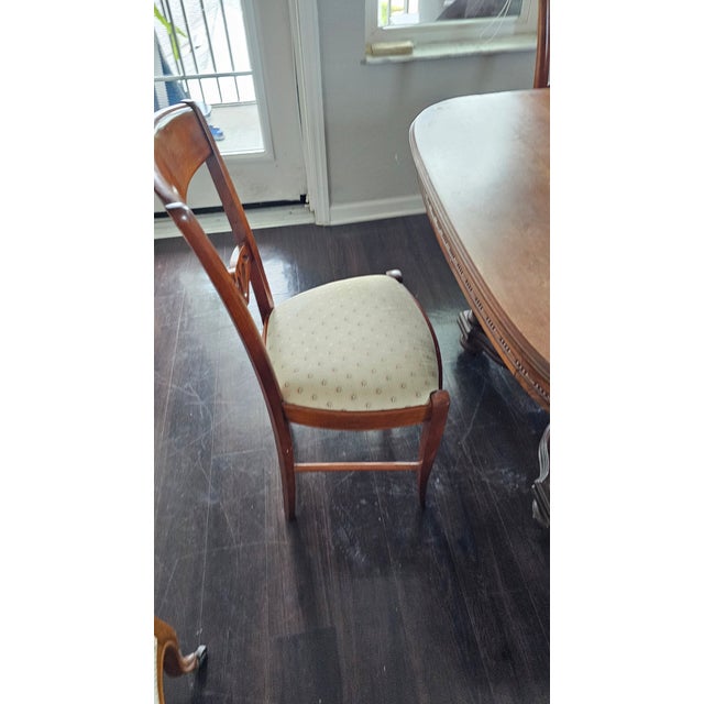 Wood 1920s 1 Antique Dinner Table and 4 Chairs - Set of 5 For Sale - Image 7 of 18