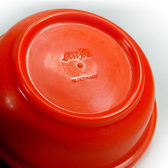 Plastic Space Age Plastic Set in Brown and Orange from Emsa, 1970s, Set of 7 For Sale - Image 7 of 10