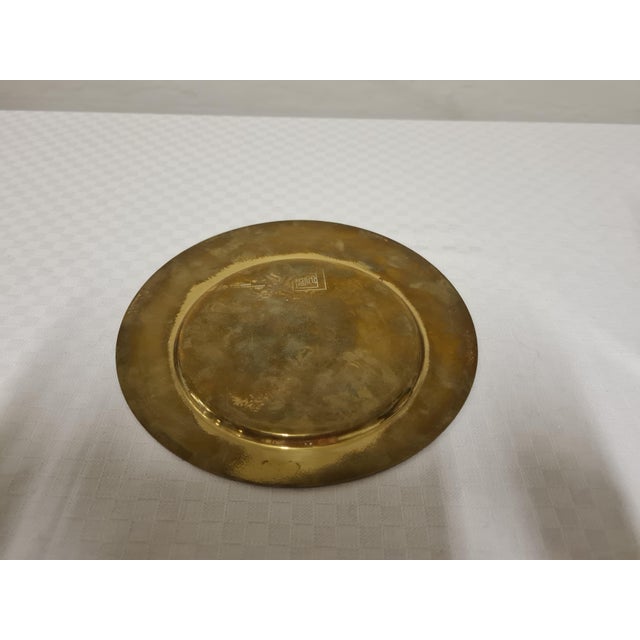 Gold Brass Plate by Gio Ponti for Cleto Munari For Sale - Image 8 of 14