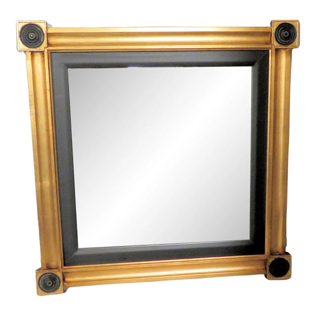 Vintage Empire Revival Gilt Wood Wall Mirror For Sale