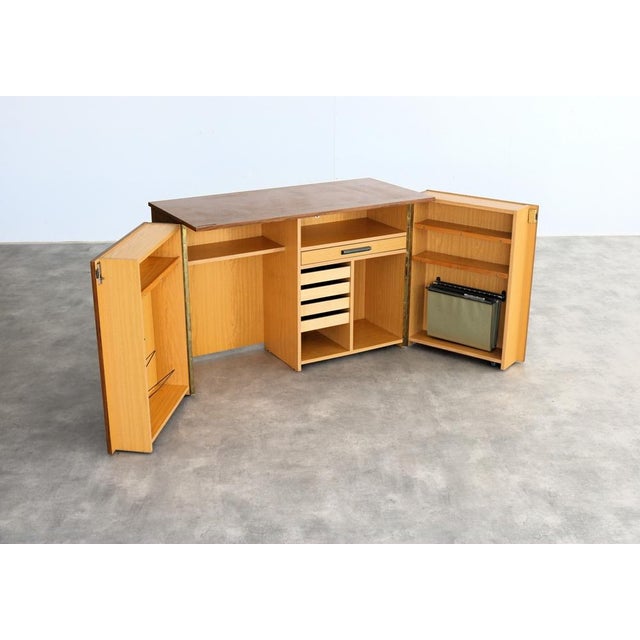 Mid-Century Teak Fold-Out Desk, 1960s, in Good conditions. Designed 1960 to 1969