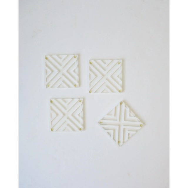 Postmodern Modern Acrylic Lucite Coasters For Sale - Image 3 of 12