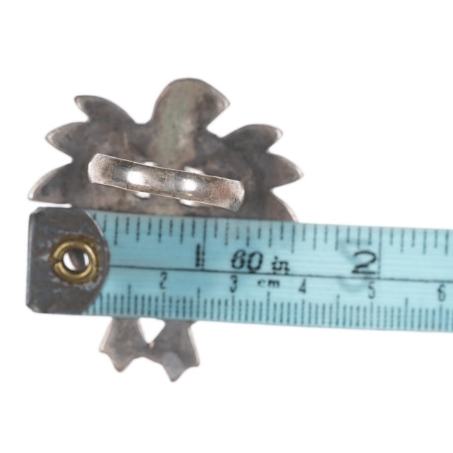 sz9.25 MP Zuni silver channel inlay eagle dancer ring For Sale In Austin - Image 6 of 9