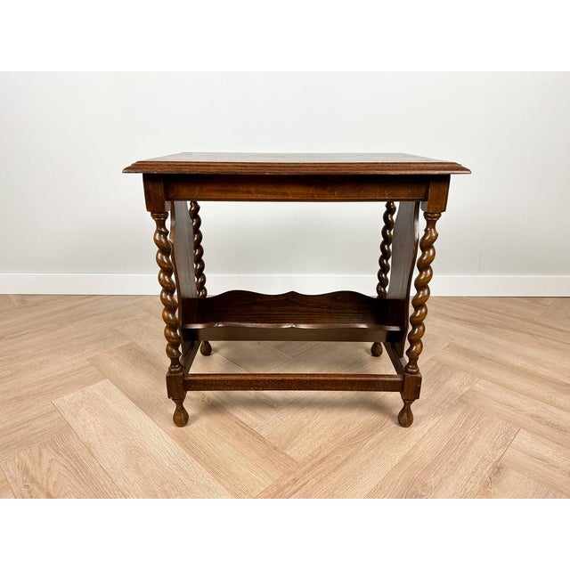 Vintage Barley Twist End Table or Magazine Rack For Sale - Image 4 of 17
