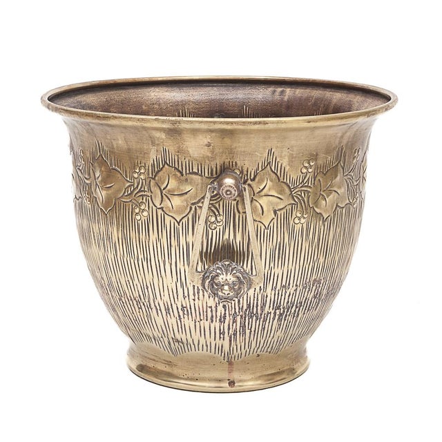 Gold Art Nouveau Plant Pot, 1890s For Sale - Image 8 of 13