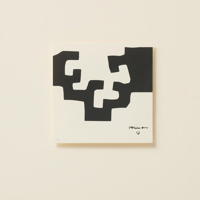 This extraordinary small lithograph by Eduardo Chillida, created in 1975, was originally produced as an invitation for one...