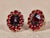 The Coronados: Ladies 14K Yellow Gold Bohemian Earrings set with Garnet, 2 Pieces For Sale - Image 4 of 6
