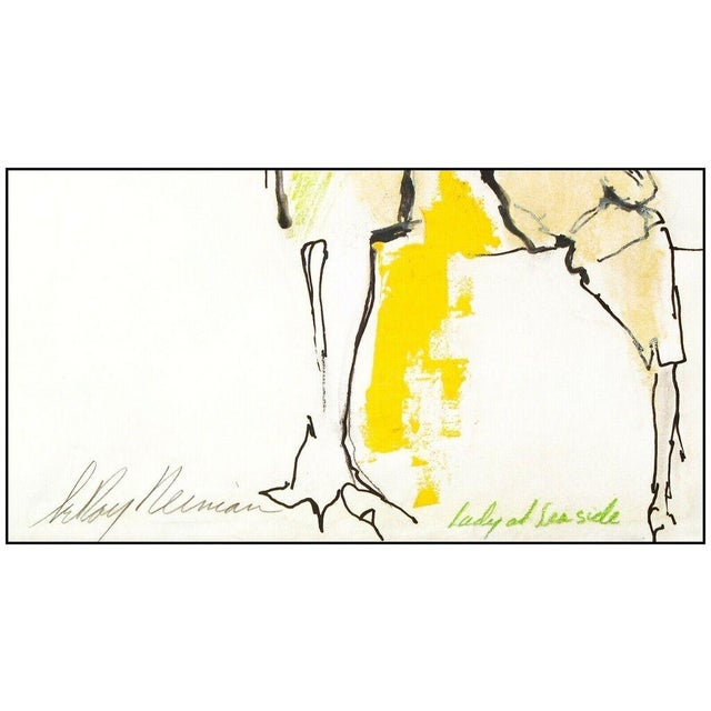Abstract Expressionism Late 20th Century Lady of Seaside, LeRoy Neiman For Sale - Image 3 of 4