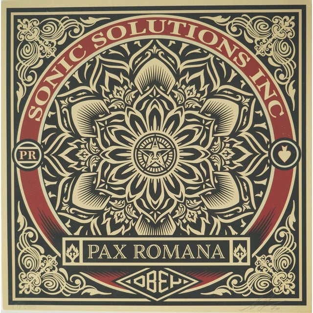 Shepard fairey aka obey giant (1970) pax romana lithograph and vinyl record published by shepard fairey (obey) on...