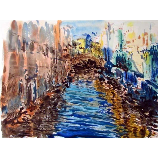 "Santa Lucia" 1990 by Marco Sassone Original Limited Edition Serigraph on Paper Hand signed by the artist Image Size: 21"...