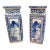 Chinoiserie Qianlong Style Blue and White Porcelain Vases- A Pair For Sale