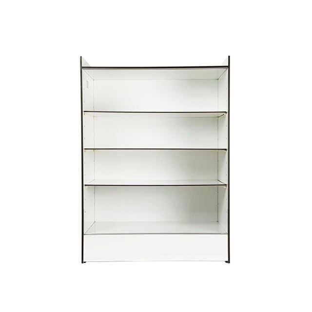 Plastic Italian White Laminated Plastic Storage Unit with Shelves and Sliding Doors from La Rinascente, 1960s For Sale - Image 7 of 11