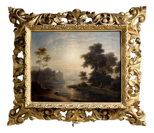 After Carl Johan Fahlcrantz, Riverscape, Oil on Canvas