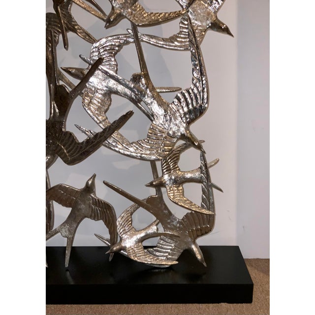 Modern John Richard Modern Large Scale Chrome Finished Swallow Sculpture For Sale - Image 3 of 6