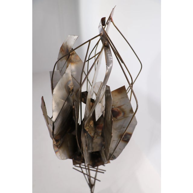 Freestanding Brutalist Metal Sculpture after Jere For Sale - Image 11 of 11