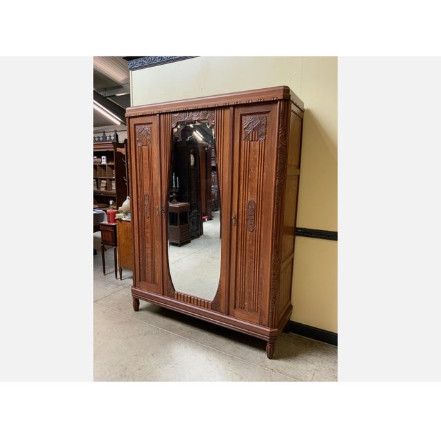 Antique Art Deco Wardrobe, 1930 For Sale - Image 9 of 12