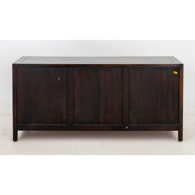 Brown Late 20th Century Asian Modern Brass Mounted Mahogany Sideboard For Sale - Image 8 of 9