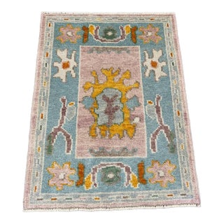 Turkish Oushak Rug 2'2" x 2'10" For Sale