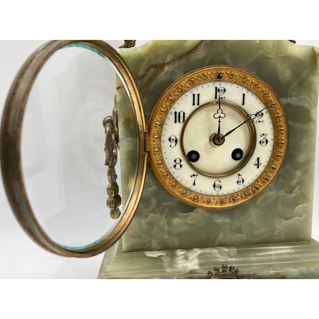 1920s Mantel Set in Onyx, France, 1920, Set of 3 For Sale - Image 5 of 18