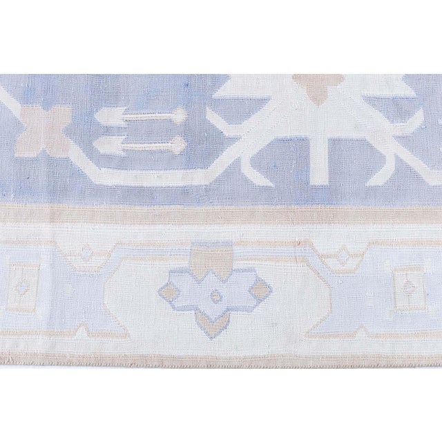 Beige Doris Leslie Blau Vintage Indian Dhurrie Soft Beige Flatweave Cotton Carpet For Sale - Image 8 of 11