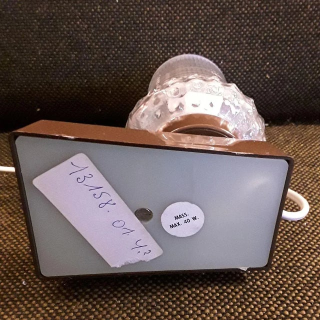 1960s Table Lamp with Brown and Cream White Plastic, 1960s For Sale - Image 5 of 7