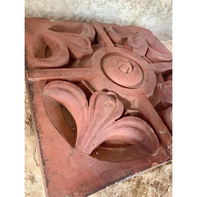 Late 19th Century Victorian English Architectural Terracotta Molded Ornamental Building Brick, Tile For Sale - Image 9 of 12