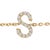 Contemporary 10K Yellow Gold Diamond Accent "S" Initial Charm and Link Bracelet For Sale - Image 3 of 6