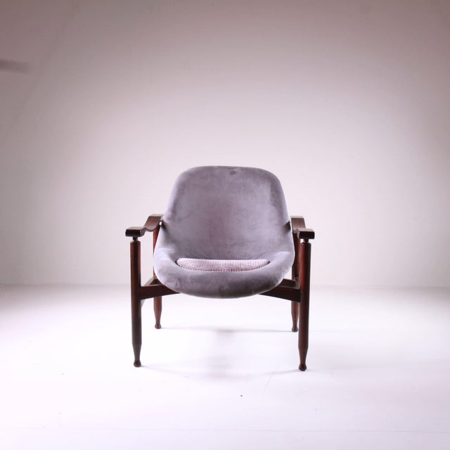 Brown Set of Scandinavian Armchairs, 1960 For Sale - Image 8 of 11