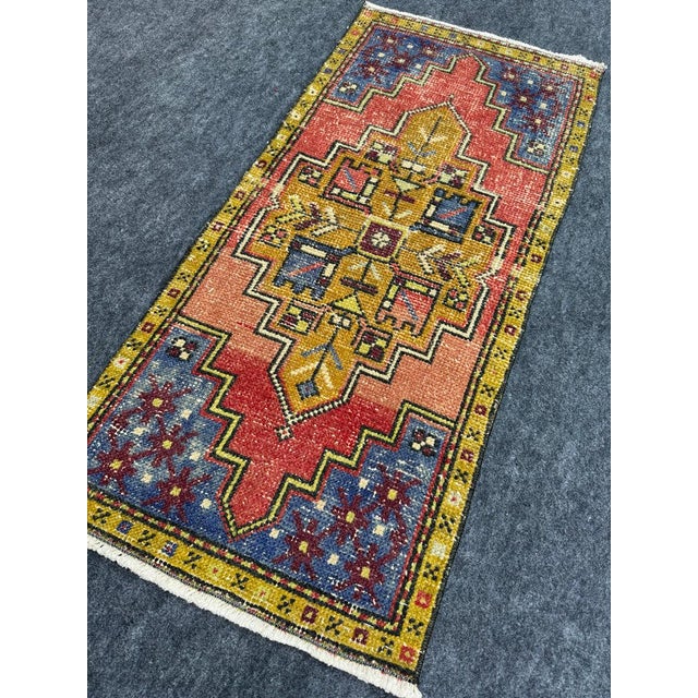 Early 21st Century Turkish Yastik Rug 1'8" x 3'8" For Sale - Image 5 of 5