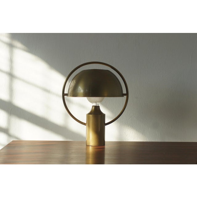Mid-Century Modern Brass Table Lamp from Florian Schulz, 1970s For Sale - Image 3 of 9