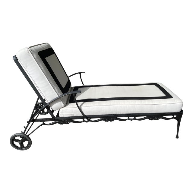 Brown Jordan Neoclassic Black Chaise Lounge For Sale