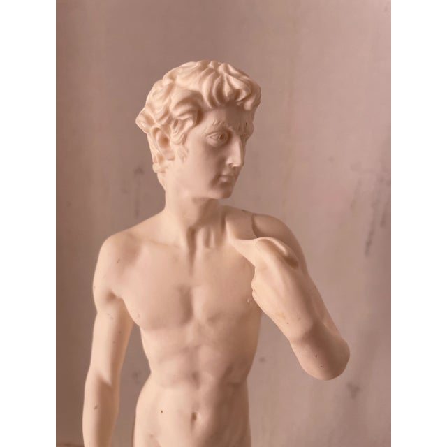 Stone Vintage 1960 Alabaster & Marble "Elaganza" Roman David Nude Sculpture Italy Marked For Sale - Image 7 of 10