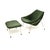 Mid-Century Modern Set of Vintage Oyster Armchair and Ottoman from Artifort, 1980s For Sale - Image 3 of 10