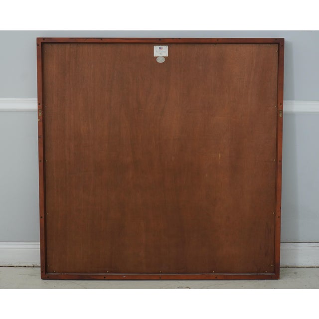 Brown Baker Modern Design Cherry Framed Square Mirror For Sale - Image 8 of 9
