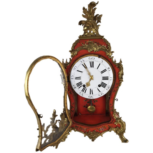Antique Neuchâtel Pendulum Clock with Console, 1760-80, with Three Bells, 1770 For Sale - Image 4 of 18